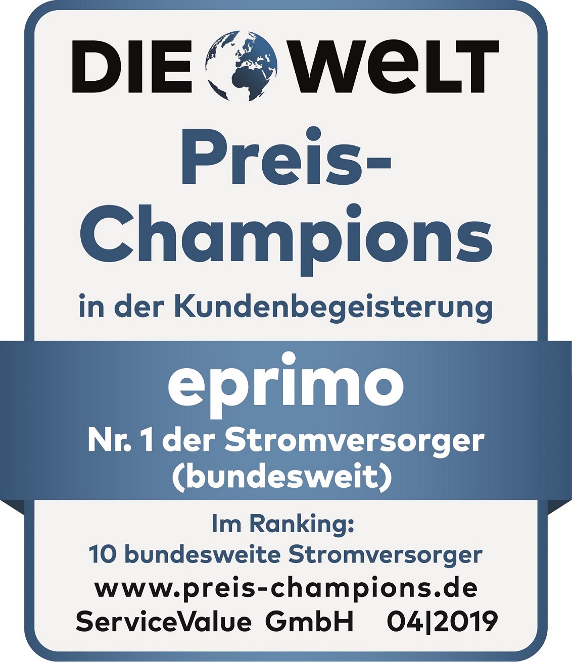 eprimo erneut „Preis-Champion“ bei Strom und Gas