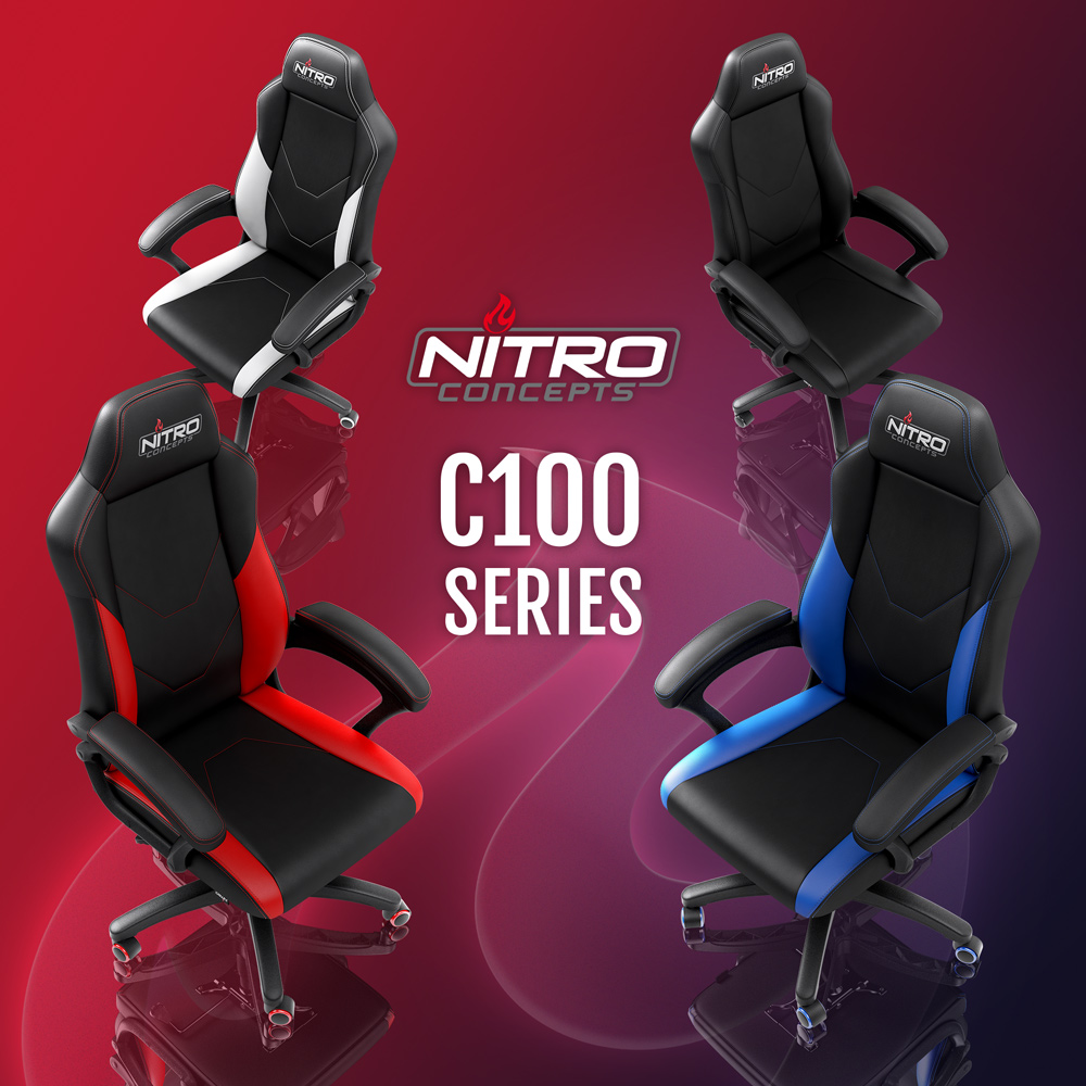 JETZT bei Caseking: Nitro Concepts C100 – Dynamisches Design trifft auf hohen Komfort