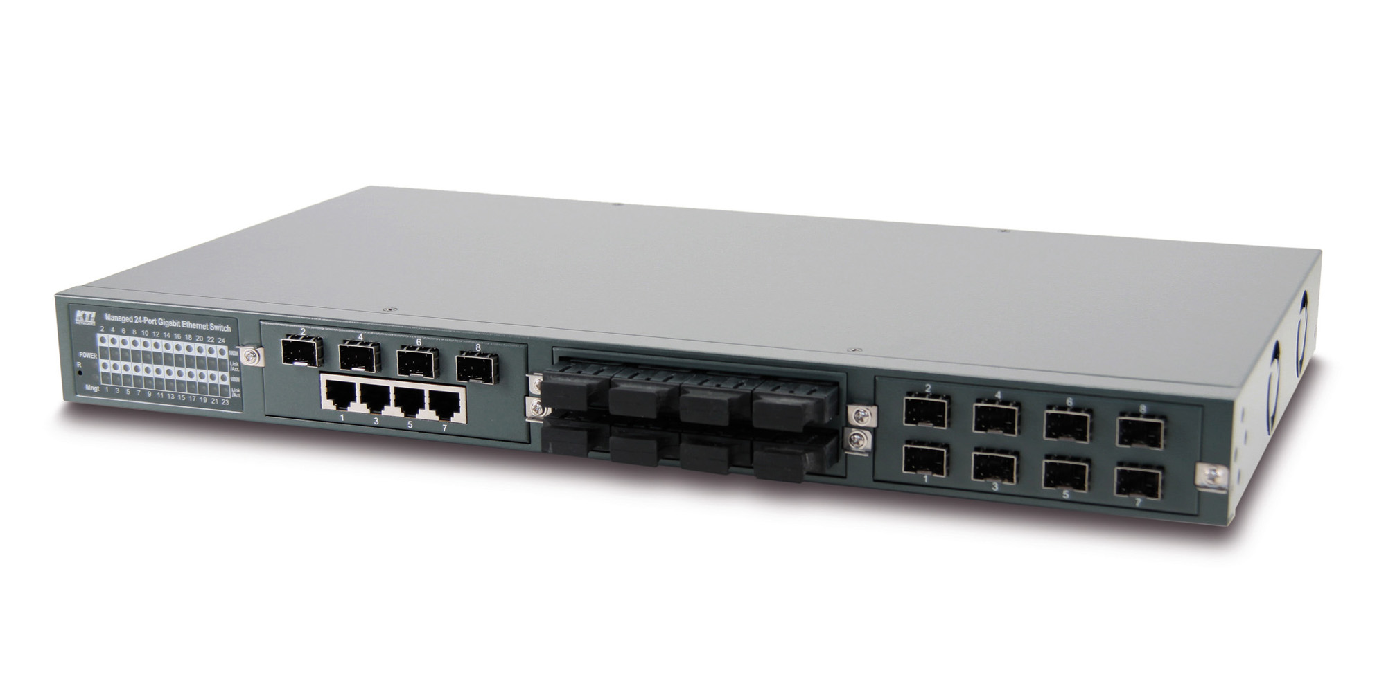 Jetzt auch mit 10G-Uplink: der modulare Allrounder KGS-2422 von KTI