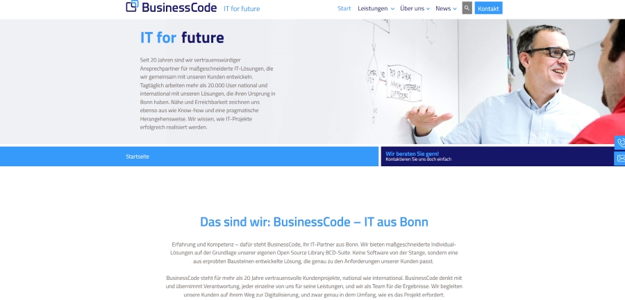 BusinessCode startet Marktoffensive mit neuer Homepage