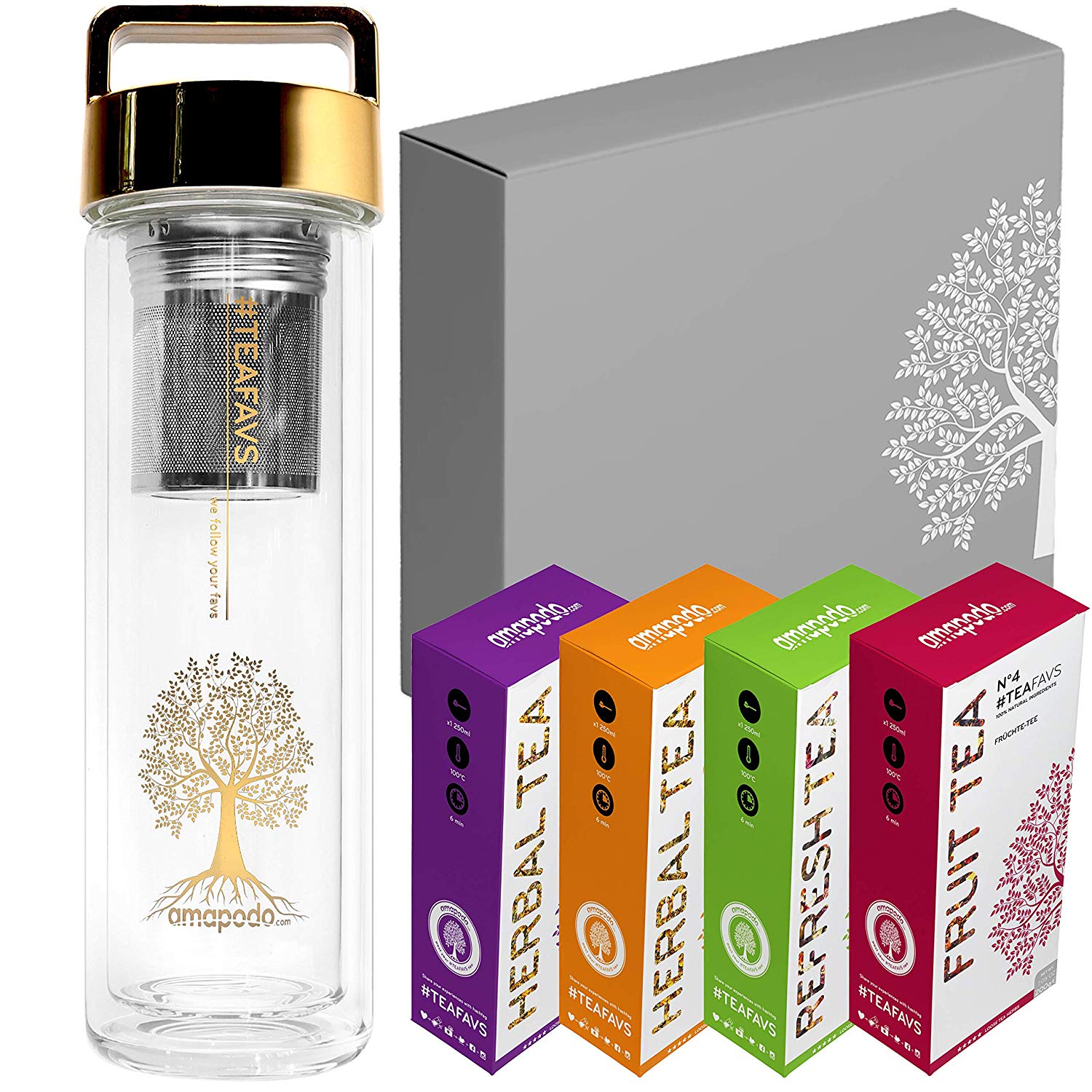 Tee Geschenk – Geburtstags-Geschenk Set für Frauen Männer