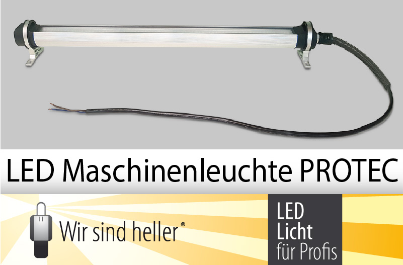 Maschinenleuchte PROTEC: robust, kompakt, um 360° drehbar