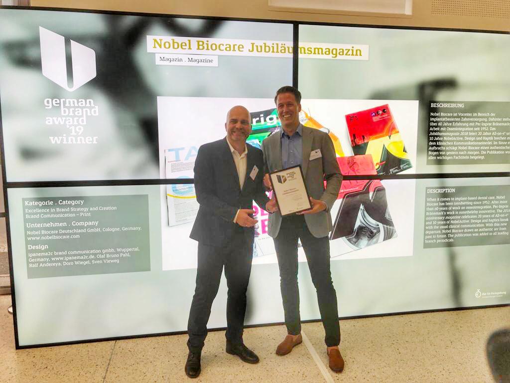 ipanema2c erneut beim German Brand Award erfolgreich.