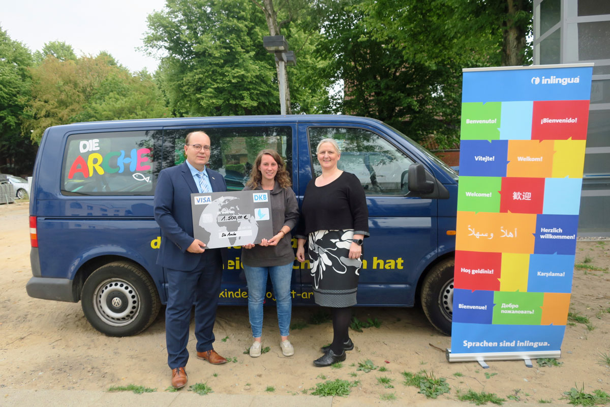 inlingua spendet 1.500 Euro an „Die Arche“ in Hamburg
