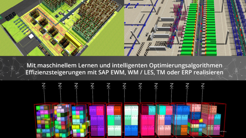 Mit maschinellem Lernen, Digital Twin und Optimierungsalgorithmen signifikante Effizienzsteigerungen in SAP EWM, WM / LES, TM oder ERP realisieren