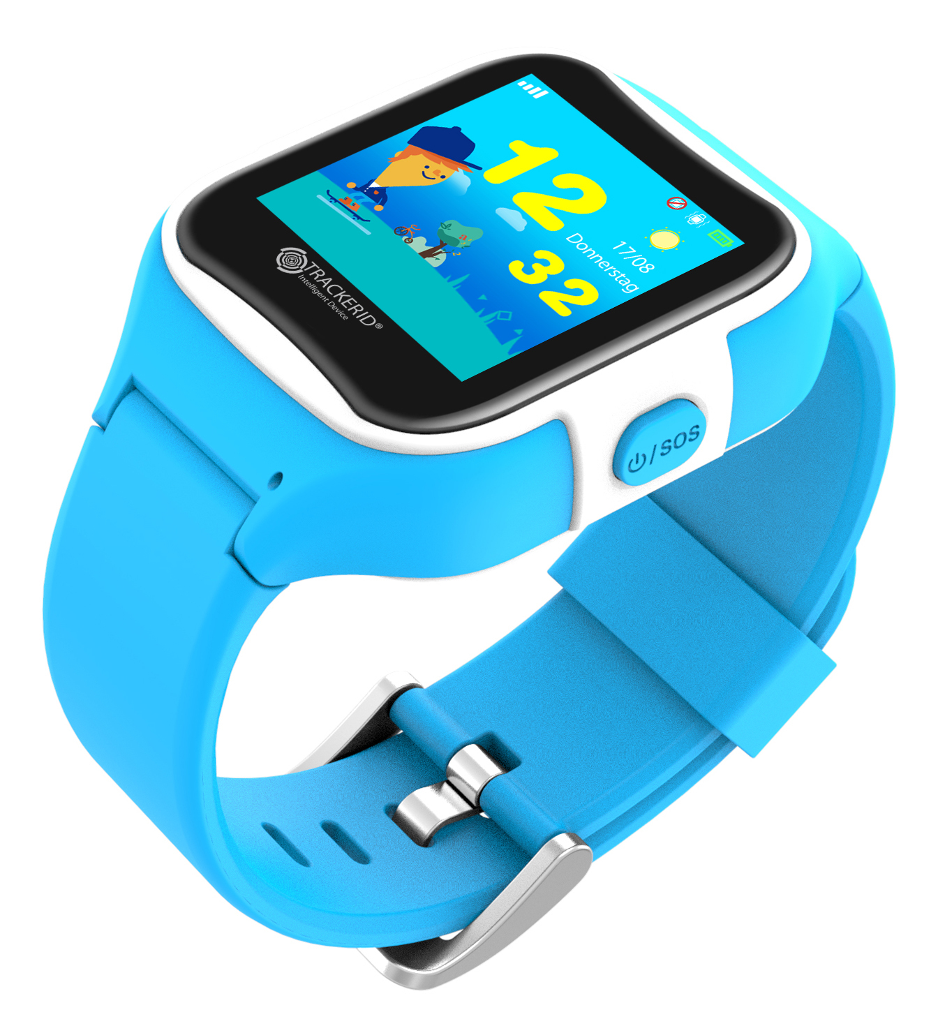 TrackerID Kinder-Smartwatch PW-130.kids mit GPS-Tracking