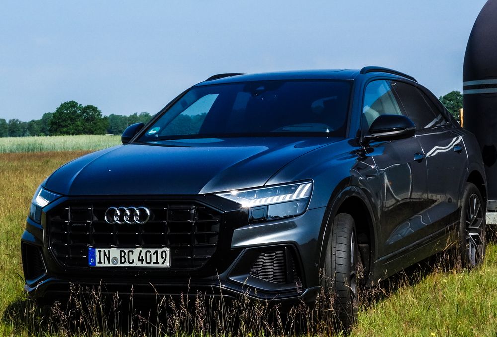Pferdeanhänger-Zugfahrzeug Audi Q 8 auf Mit-Pferden-reisen.de