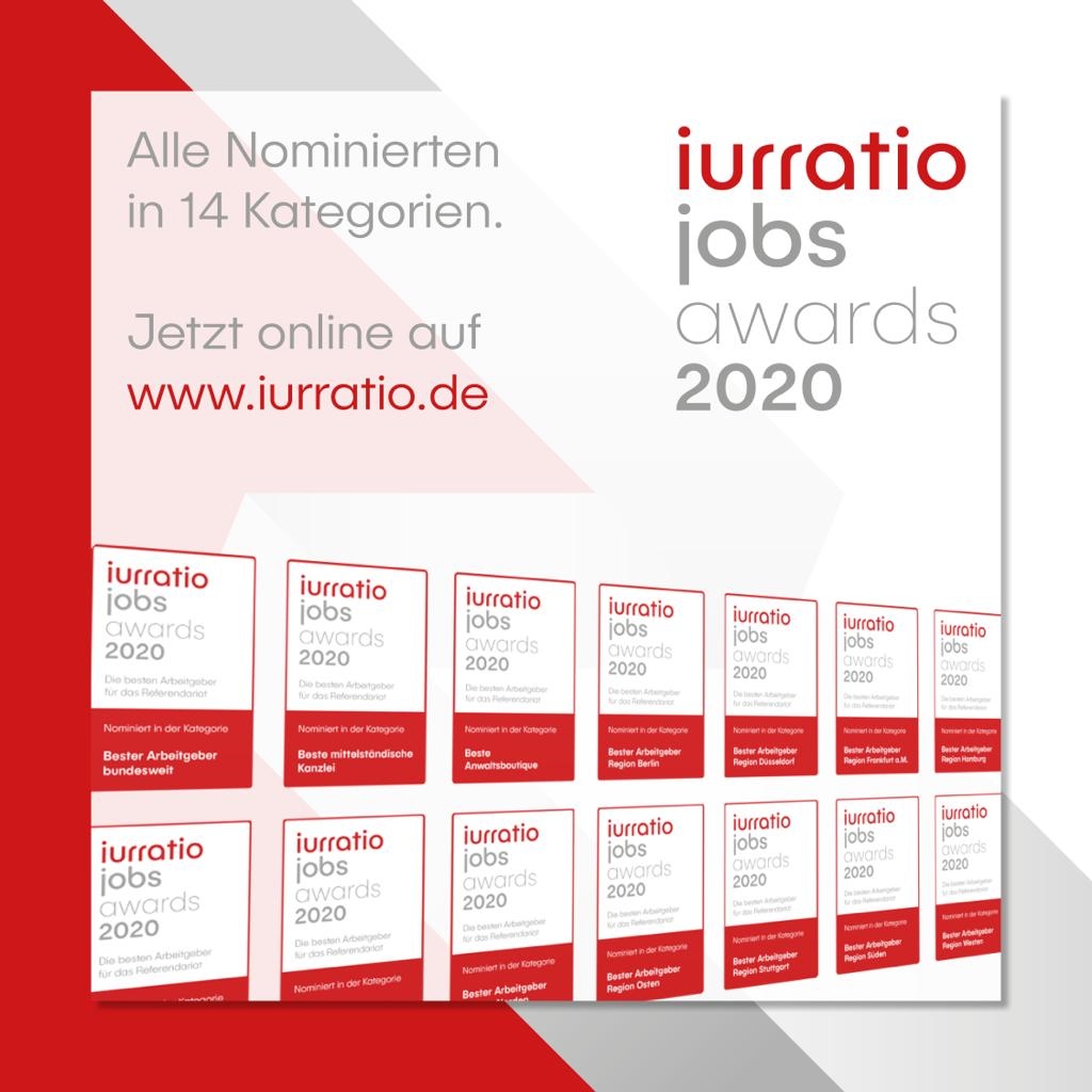 Iurratio jobs awards 2020