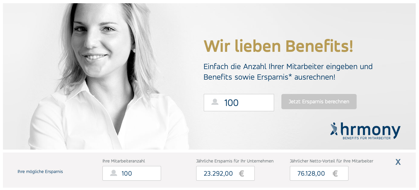 Hrmony proudly presents: der Ersparnisrechner!