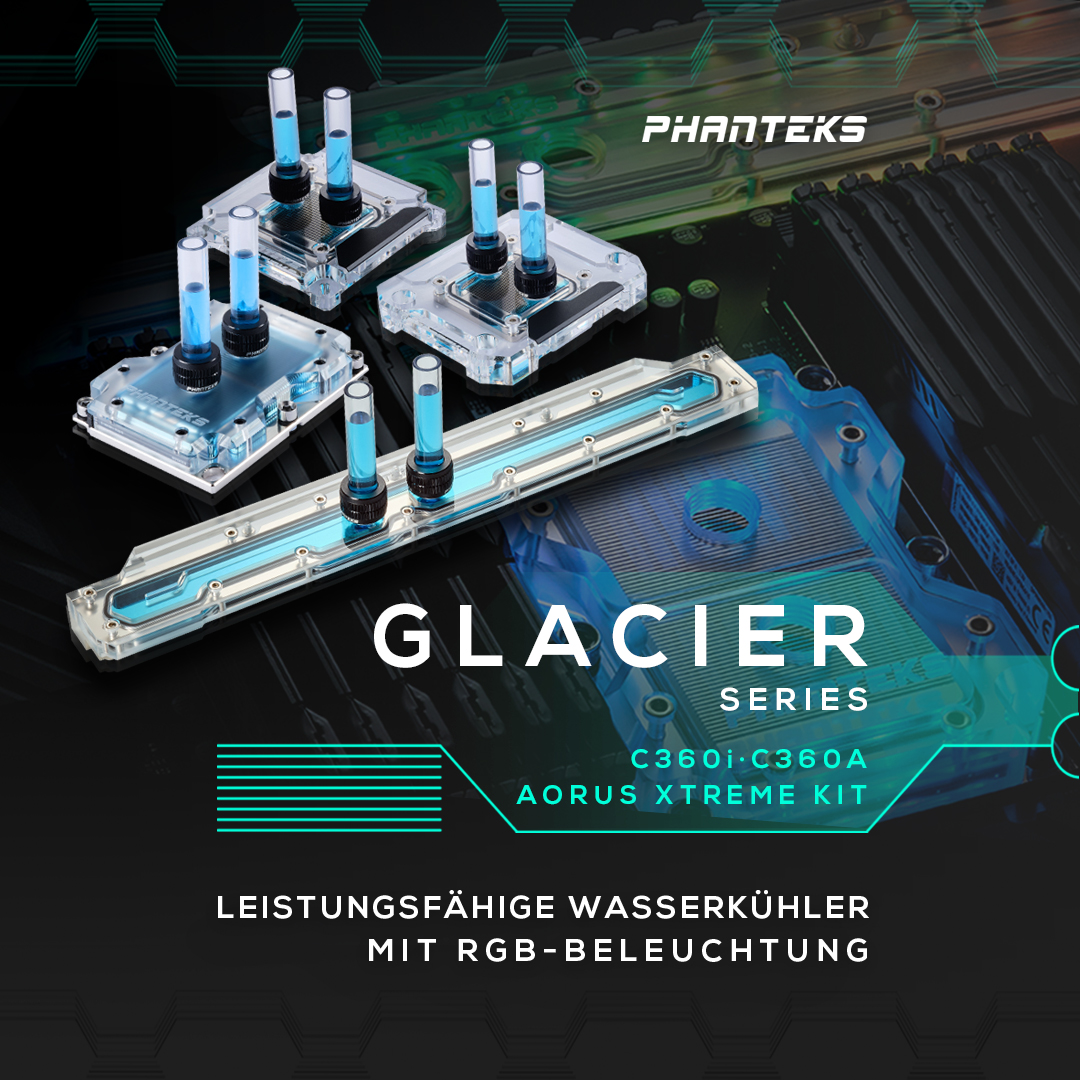 NEUHEIT bei Caseking – PHANTEKS Glacier Gigabyte C621 Aorus Xtreme Kit & C360 Wasserkühler