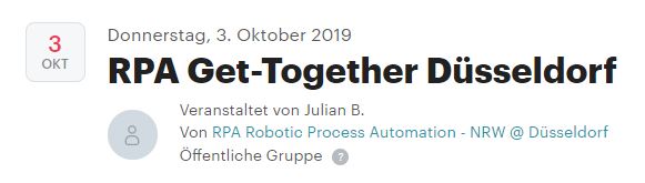 RPA Get-Together in Düsseldorf