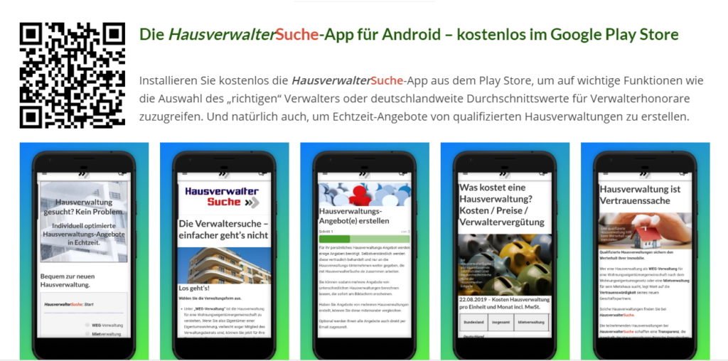 HausverwalterSuche mit technischen Neuerungen
