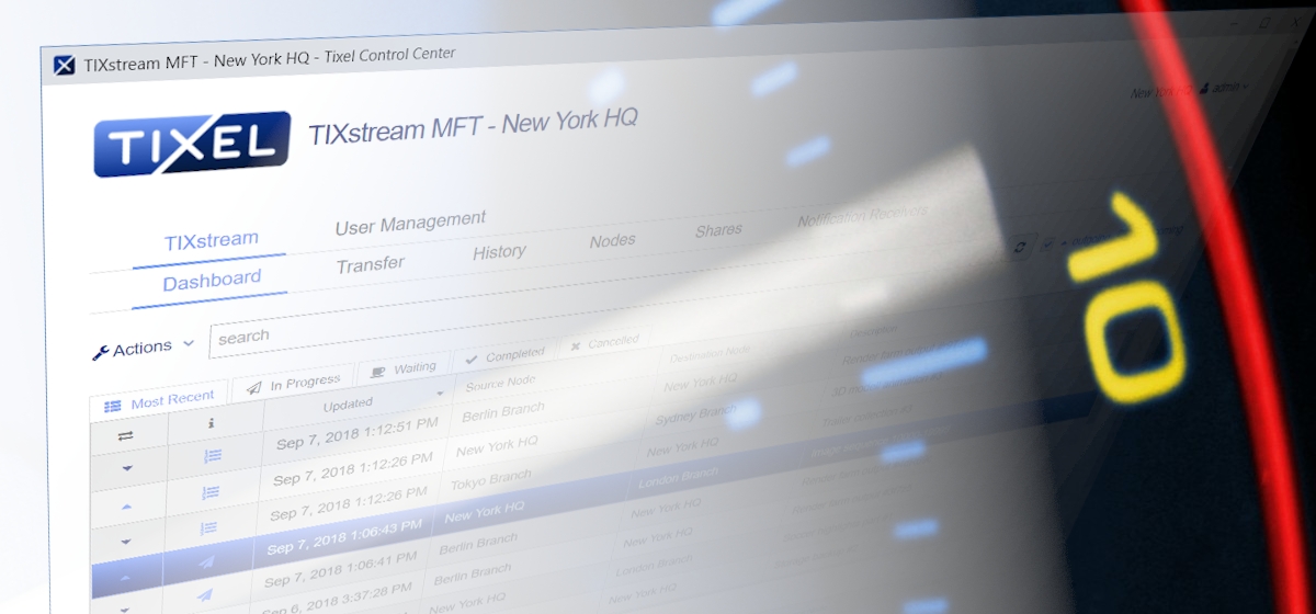 Dateitransfers zwischen Standorten von ARRI Media mit TIXstream MFT