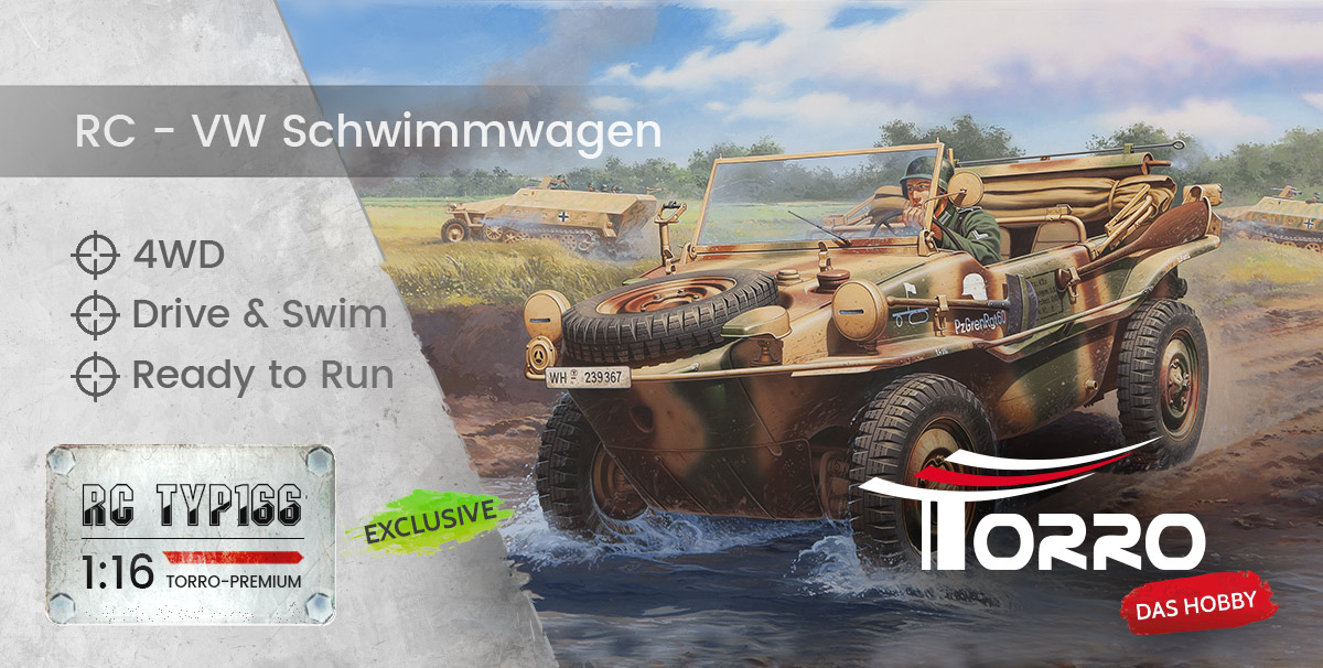 Torro GmbH: Einzigartiger RC VW TYP166 Schwimmwagen auf der Modell Hobby Spiel Leipzig