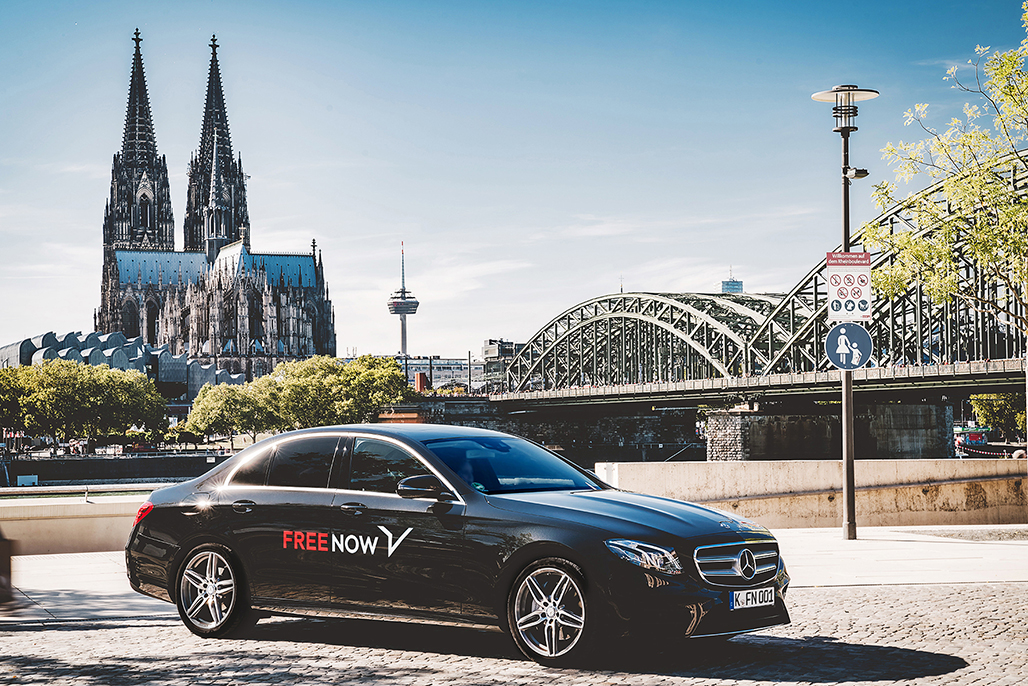 FREE NOW Ride fährt nun auch am Rhein