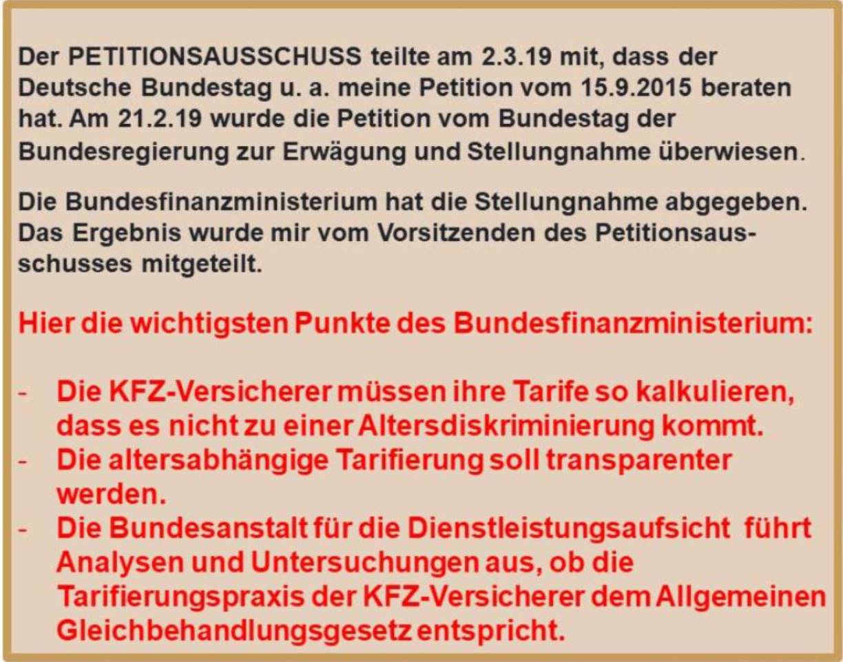 Altersdiskriminierung der KFZ-Versicherung unzulässig?