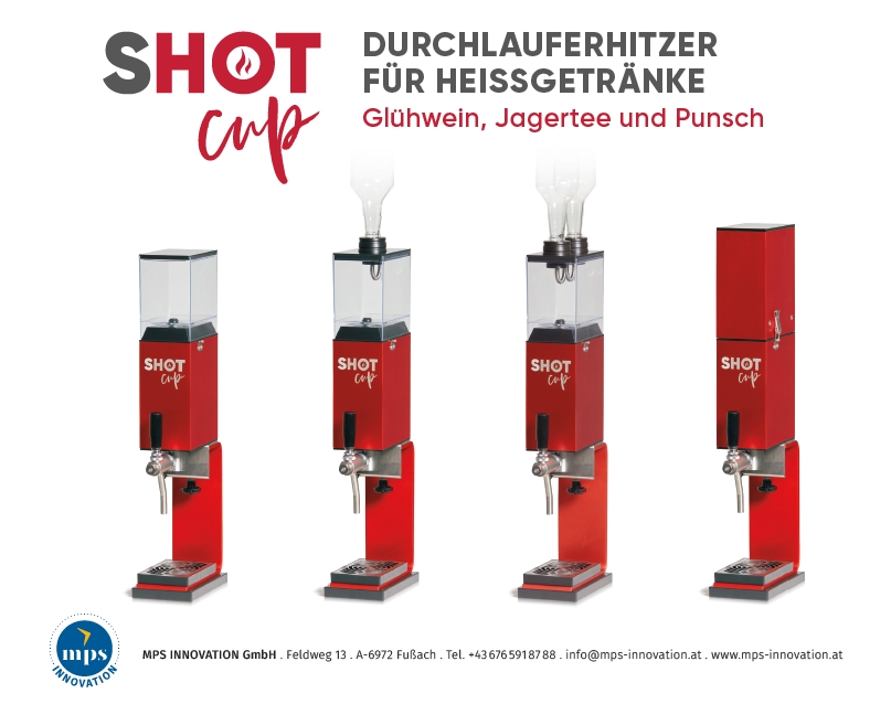 SHOT CUP – Durchlauferhitzer für Glühwein, Punsch und Jagertee