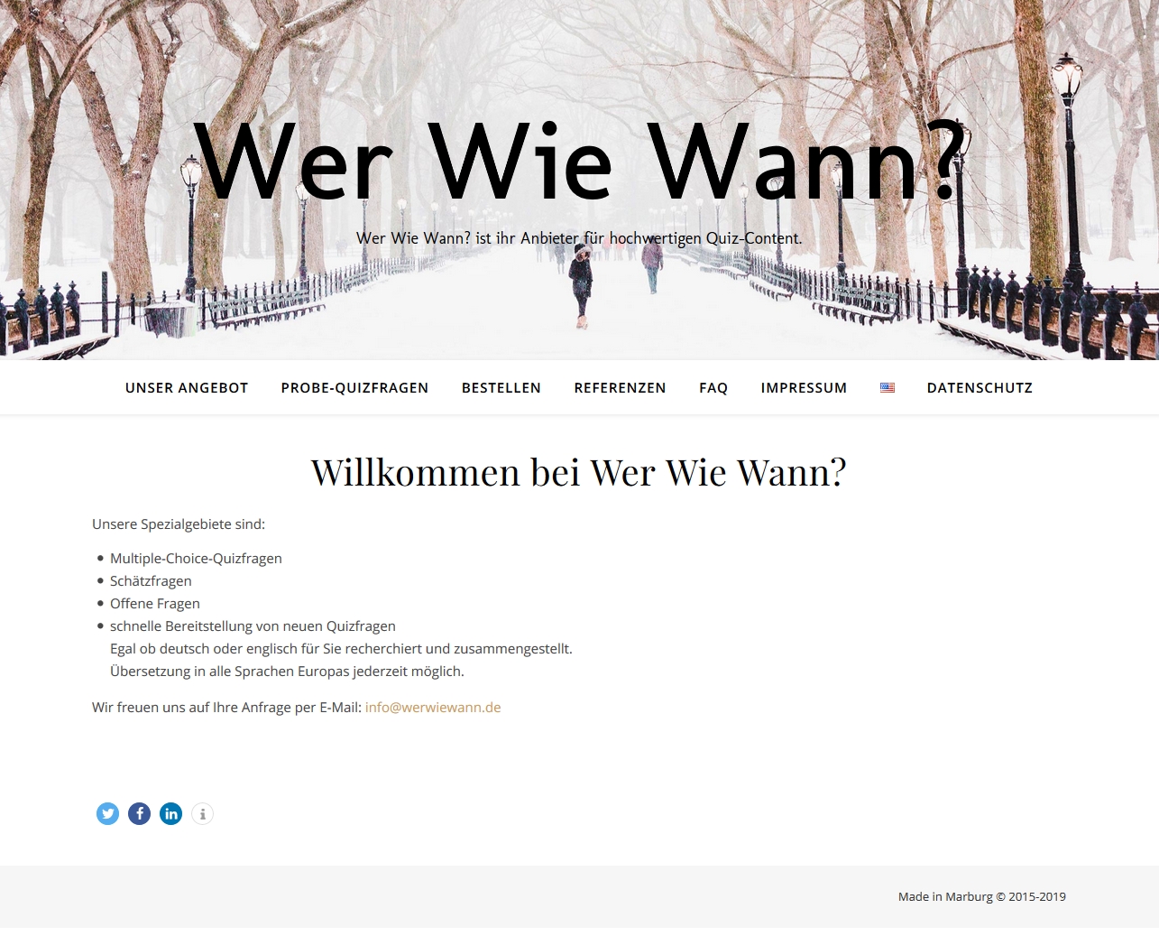 Relaunch Werwiewann.de mit Herbstangebot Quizfragen