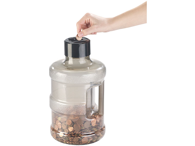 infactory XXL-Jumbo-Spardose mit Münz-Zählwerk
