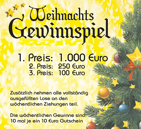 Weilburg und Oberlahn: Bald startet wieder das Weihnachtsgewinnspiel
