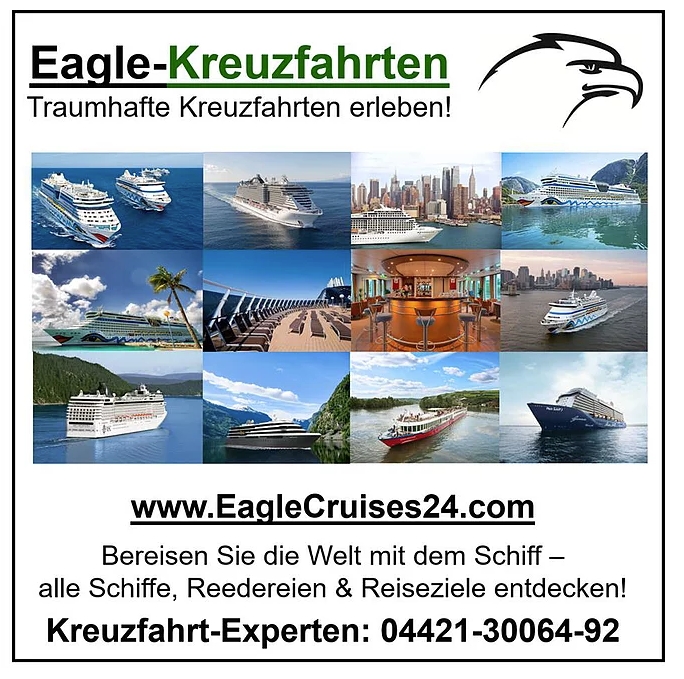 Kreuzfahrt-Angebote auf www.EagleCruises24.com buchen!