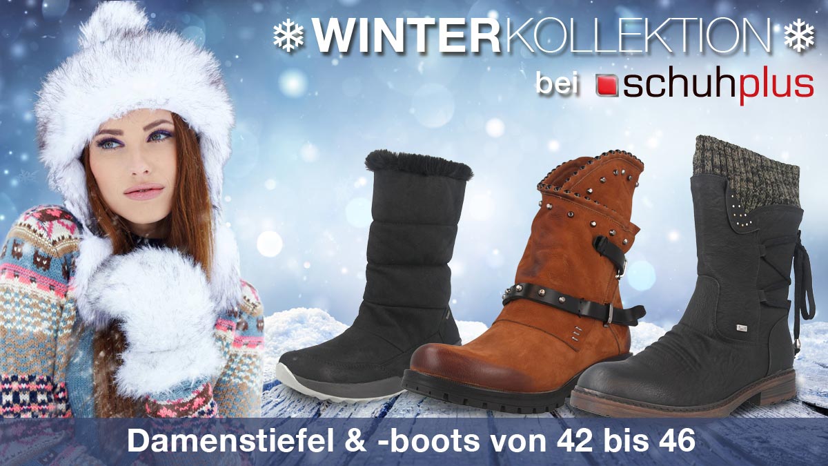 Warme Stiefel für die kalte Jahreszeit bei schuhplus in verschiedenen Designs
