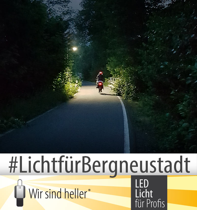 Licht für den Alleenradweg in Bergneustadt