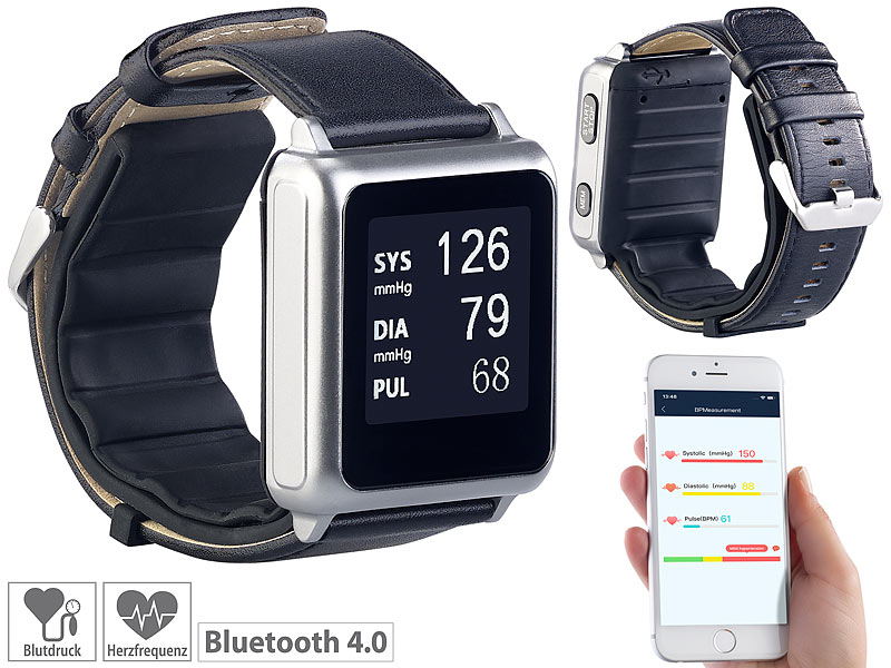 newgen medicals Med. E-Ink Blutdruck-Armbanduhr BPW-100