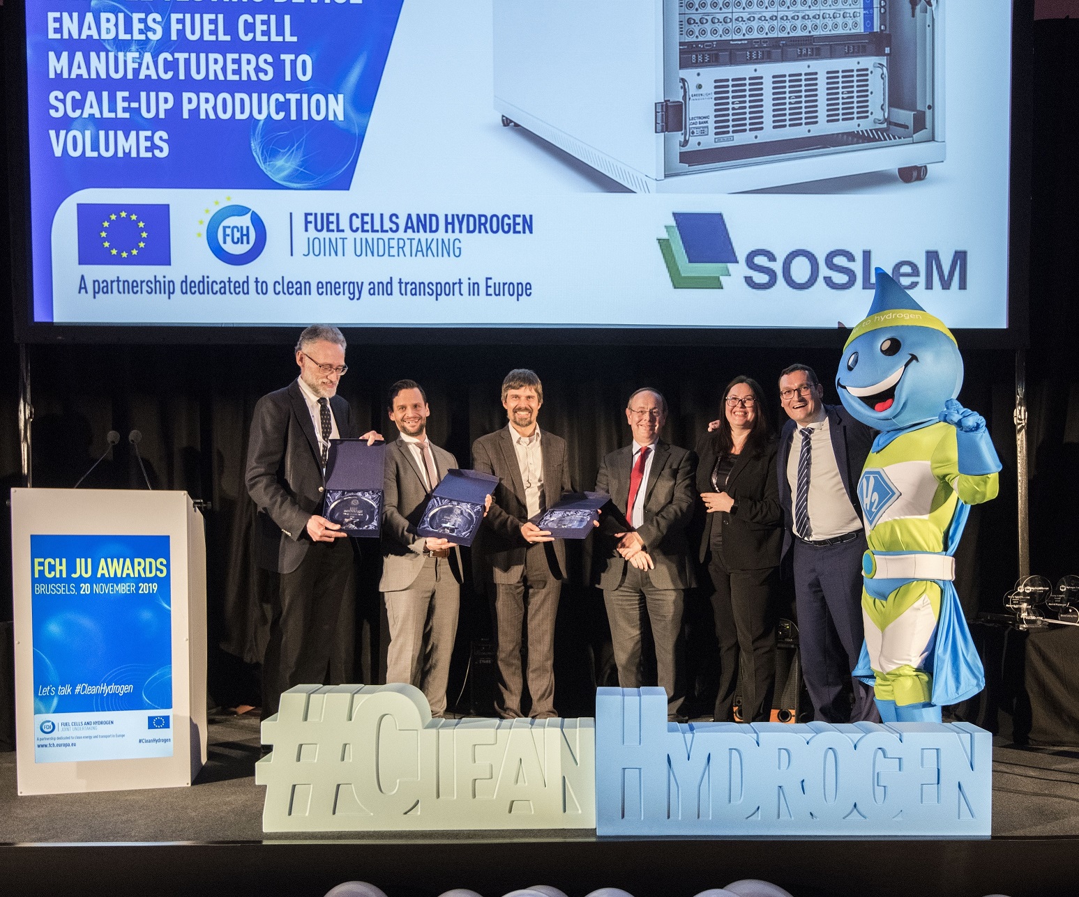 FCH JU Awards 2019 – Europäischer Innovationspreis für bahnbrechende Projektarbeit „SOSLeM“