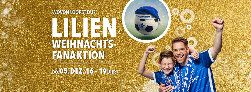 LOOP5-Besucher feiern mit Spielern des SV Darmstadt 98 Weihnachten