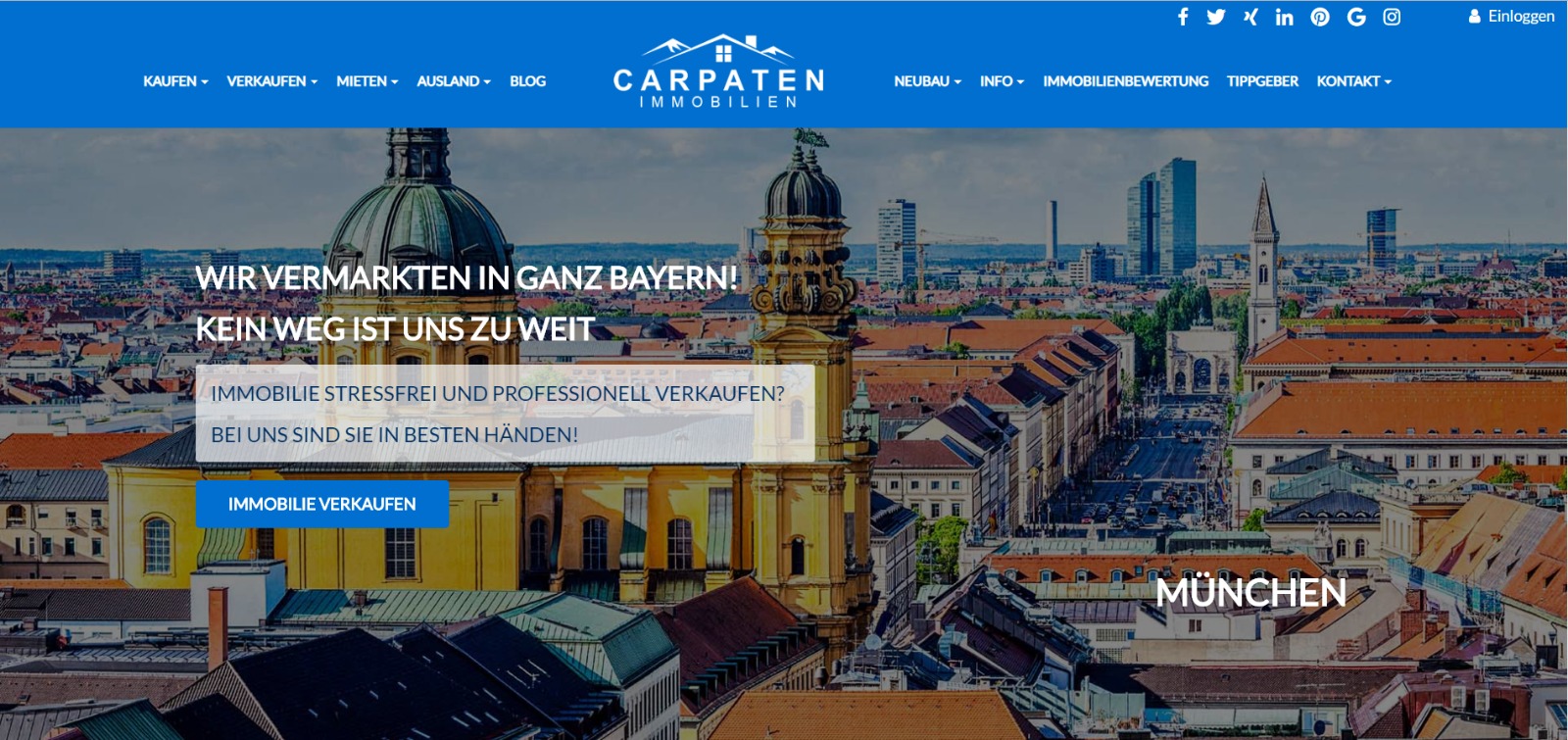 Die neue Homepage von CARPATEN IMMOBILIEN ist aktiv