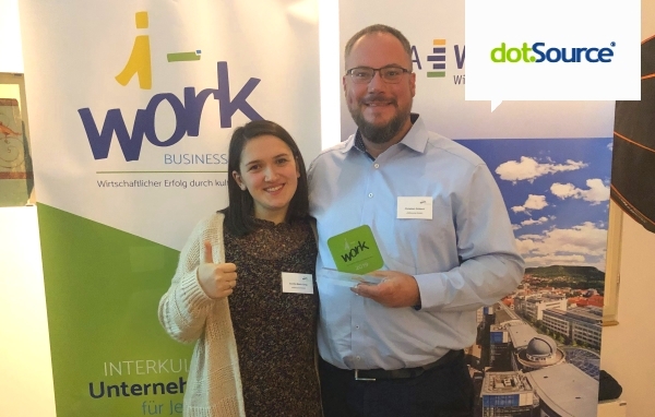dotSource für beispielhafte interkulturelle Öffnung mit dem i-work business Award ausgezeichnet