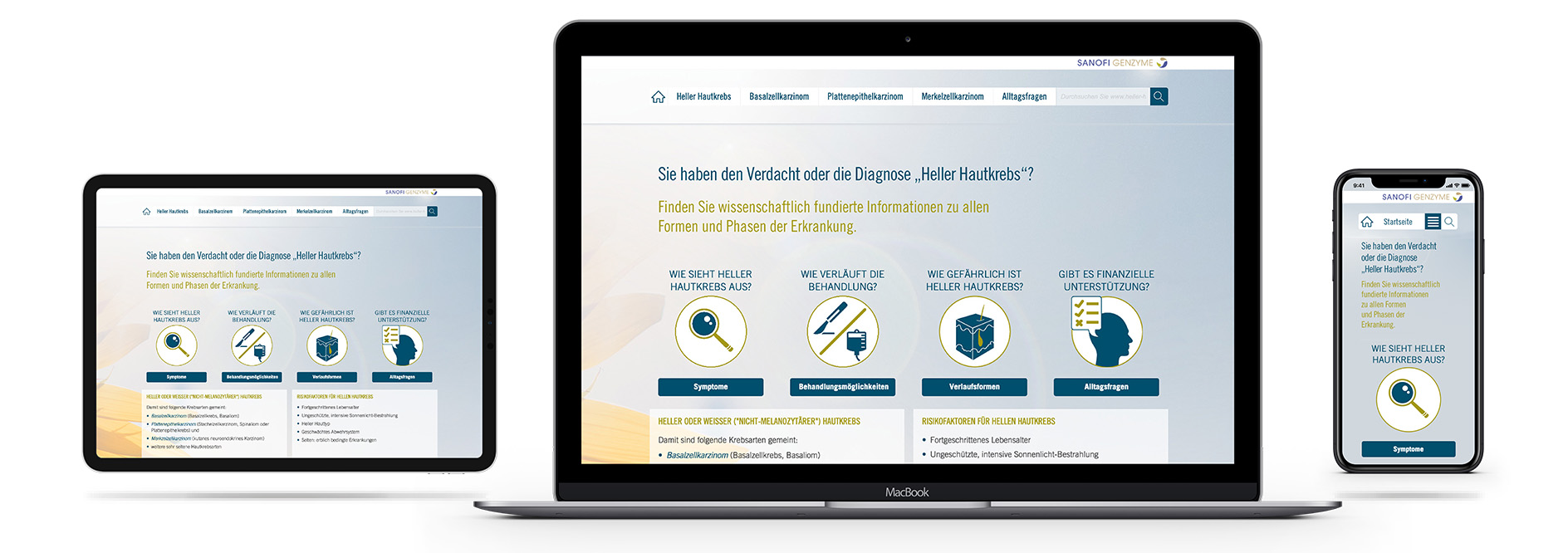 Neue Website informiert über hellen Hautkrebs