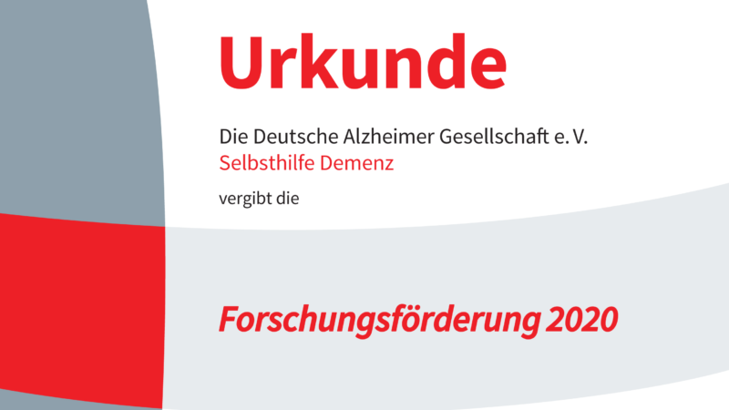Deutsche Alzheimer Gesellschaft schreibt ihre Forschungsförderung für 2020 aus