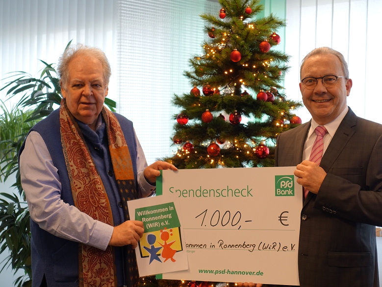 PSD Bank Hannover eG überrascht Verein zur Flüchtlingsunterstützung in Ronnenberg mit 1.000 EUR