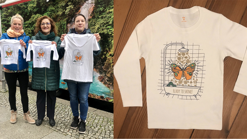 T-Shirt Aktion „Ready to Shine“ zugunsten des Duschmobils Berlin