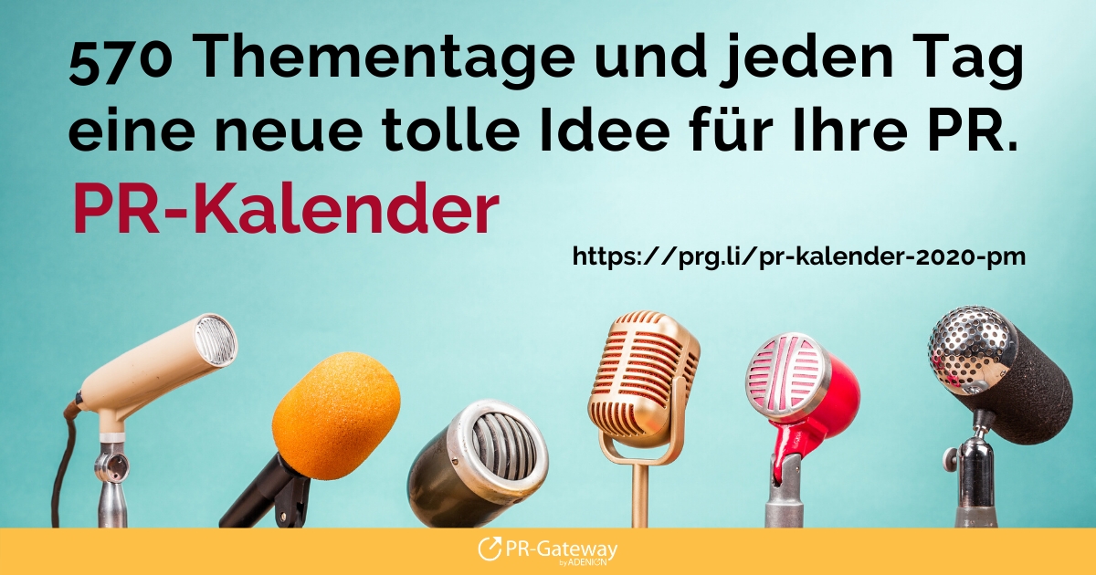 PR-Kalender – der perfekte Jahres-Begleiter für die Pressearbeit