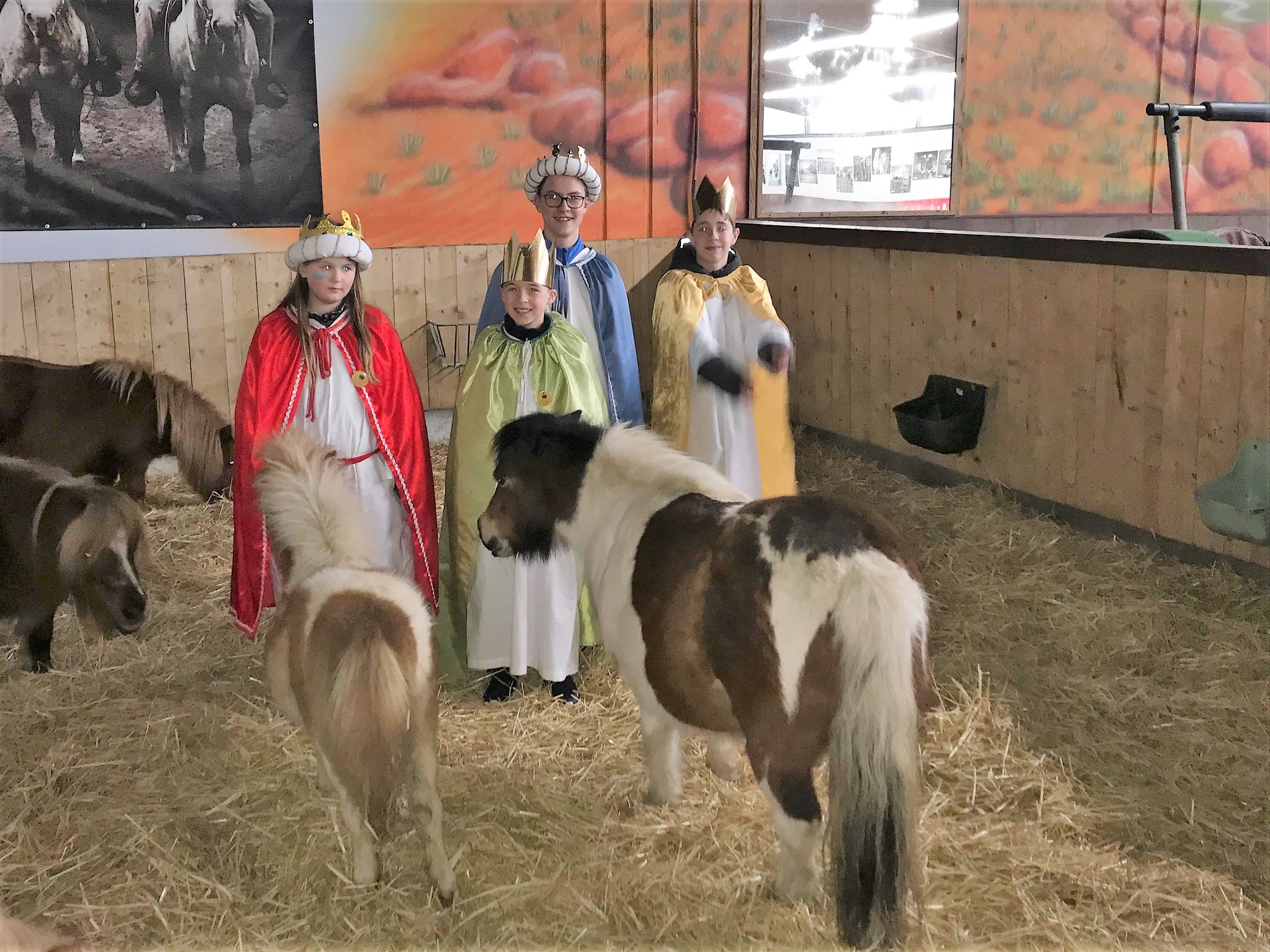 Sternsinger auf Gut Aiderbichl in Niedersachsen