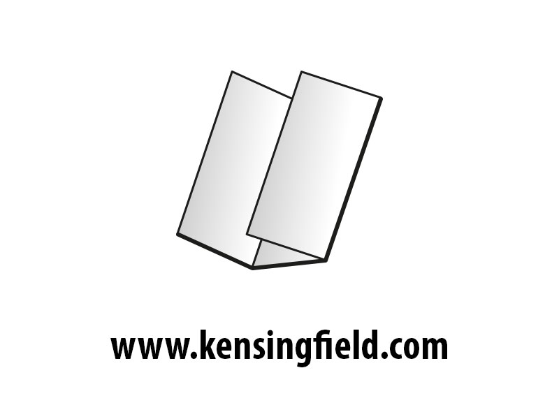 Kensingfield: Falzflyer DL hoch 6 Seiten Wickelfalz