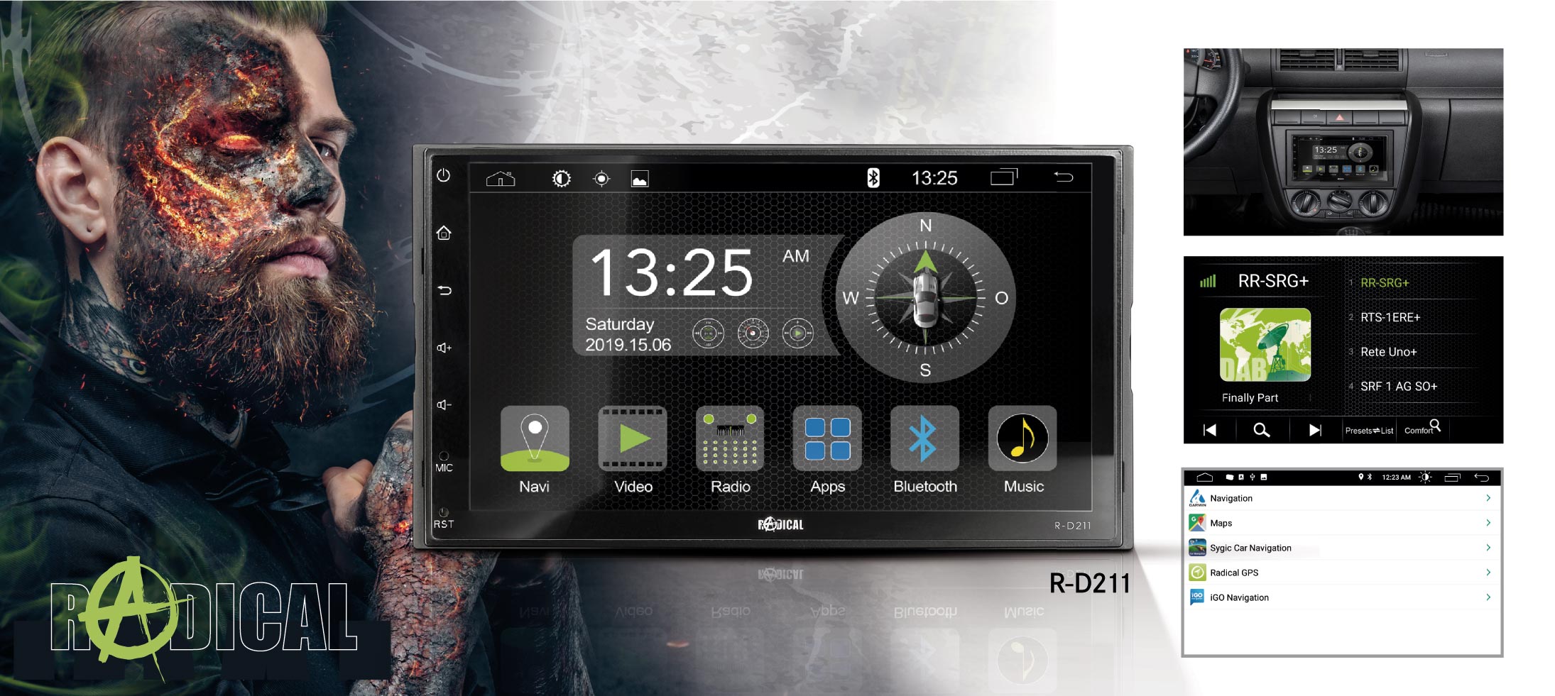 RADICAL R-D211 – neuer 2-DIN Infotainer auf Android-Basis