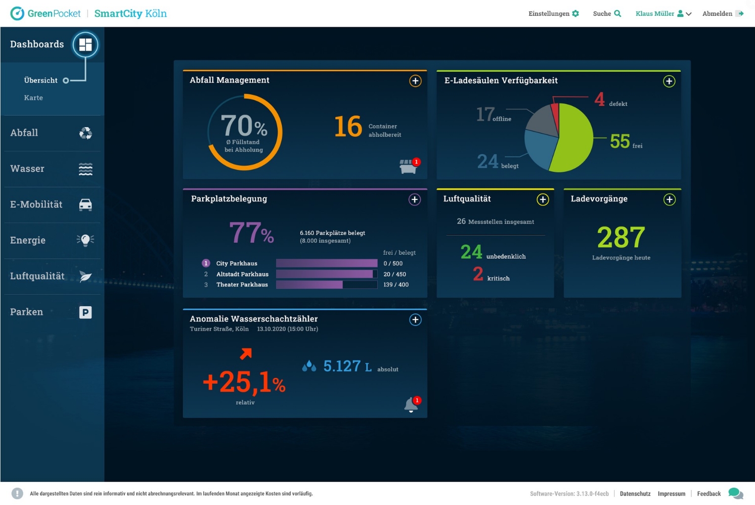 GreenPocket unterstützt Kommunen und Stadtwerke mit neuem Smart-City-Dashboard