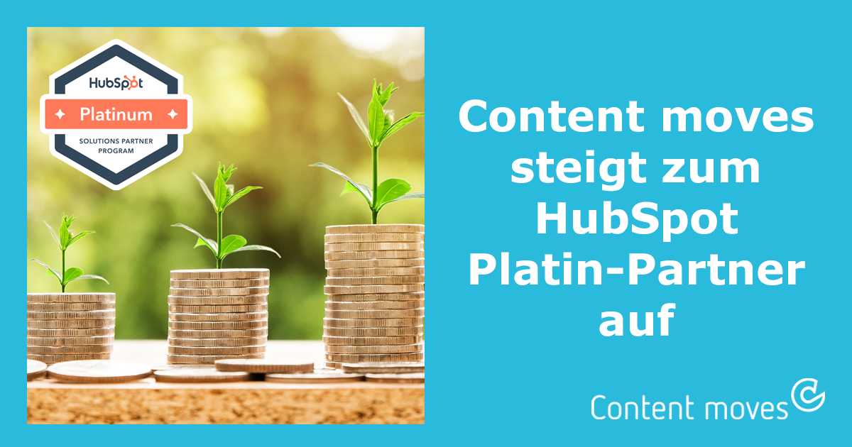 Content moves steigt zum HubSpot Platin-Partner auf