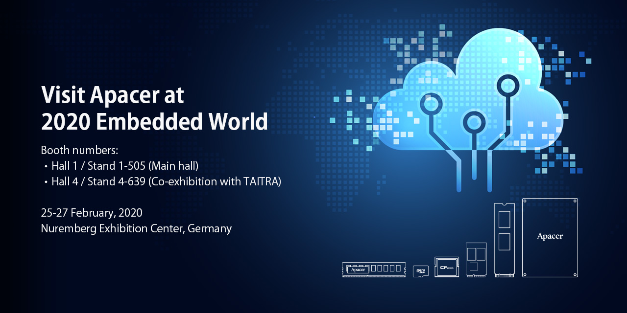 Apacer gibt neue Partnerschaften für Industrial Cloud Services auf der Embedded World 2020 bekannt