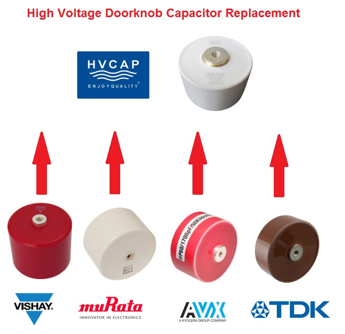 HVC Capacitor: 1:1 Hochvolt-Doorknob Kondensatoren alternativ zu Vishay, TDK, AVX, Murata