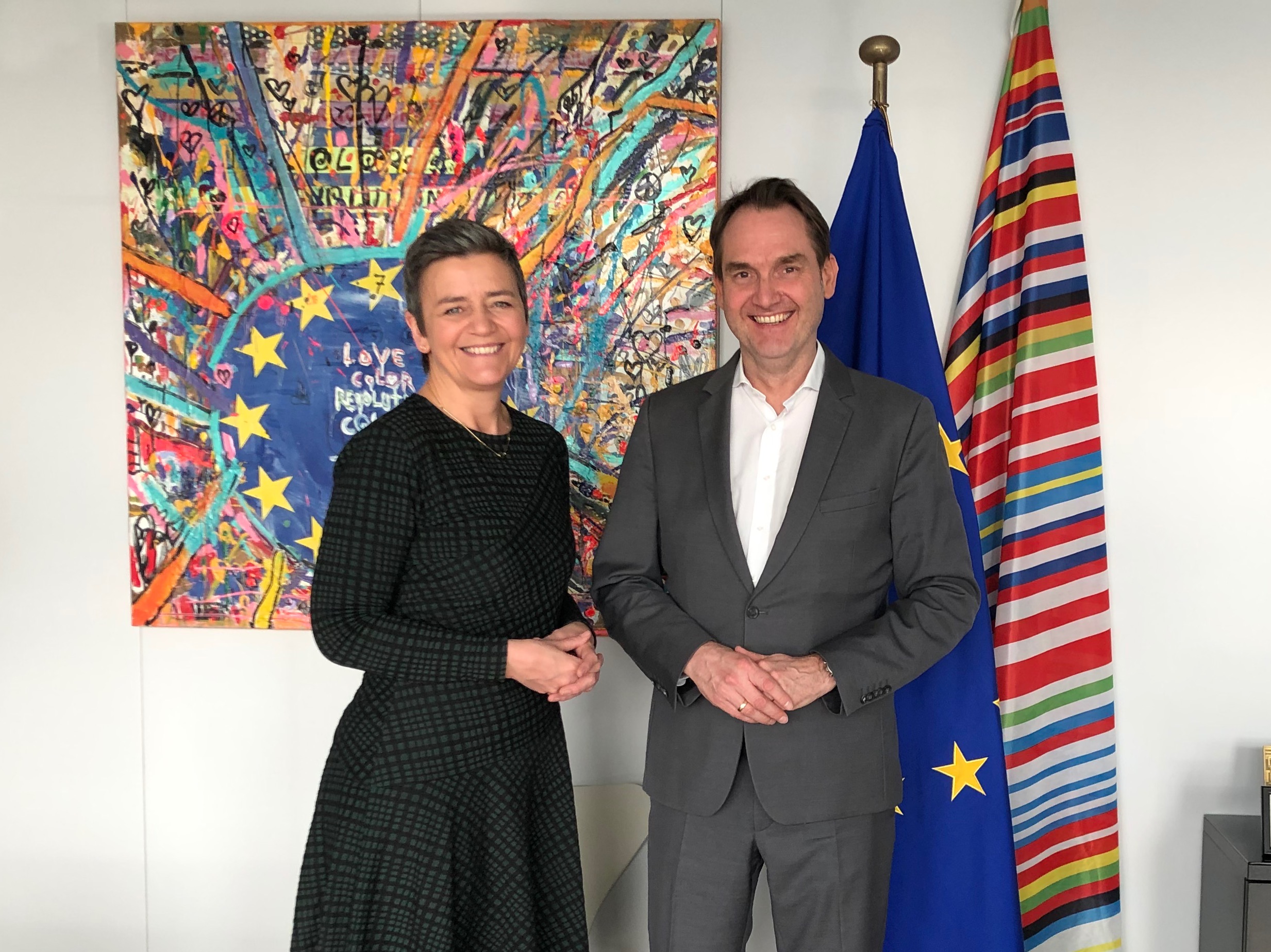 BITMi-Präsident Grün diskutiert Digitalstrategie der EU-Kommission mit Vizepräsidentin Vestager