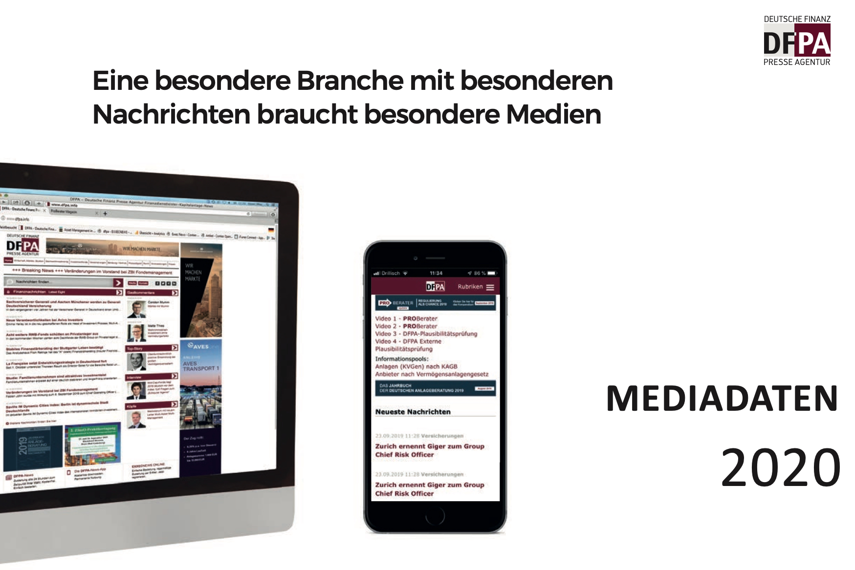 Aktuelle Mediadaten 2020: DFPA Mediaberatung, Werbung, Online- und Content-Marketing für Finanzen und Finanzdienstleister