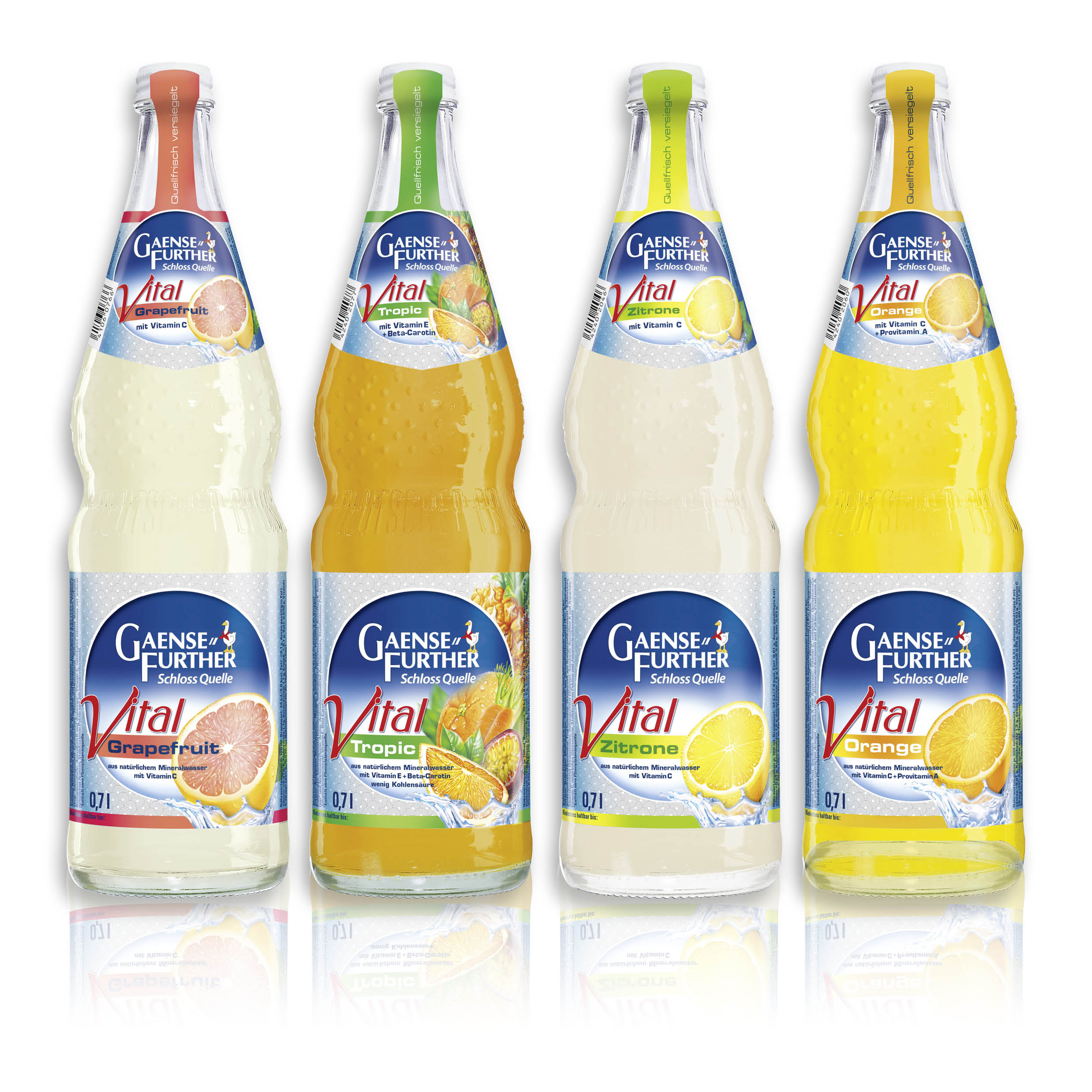 Gaensefurther Schlossbrunnen baut Glasangebot aus:   neue Getränkelinie „Gaensefurther Vital“