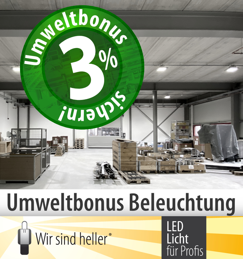 Der „Wir sind heller“ Umweltbonus für Beleuchtung