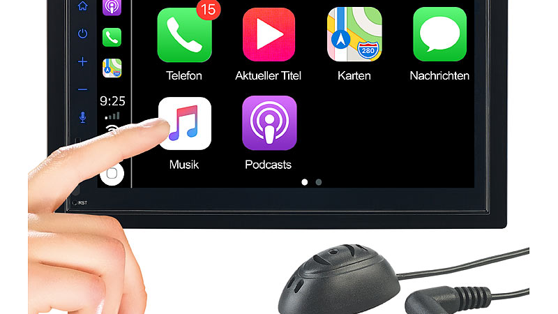 Creasono 2-DIN-Autoradio CAS-5025.acp mit Apple CarPlay