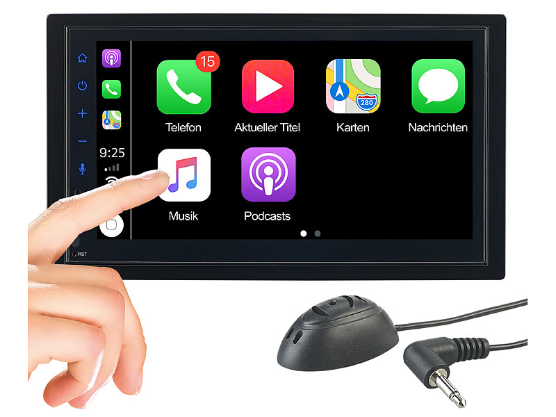 Creasono 2-DIN-Autoradio CAS-5025.acp mit Apple CarPlay